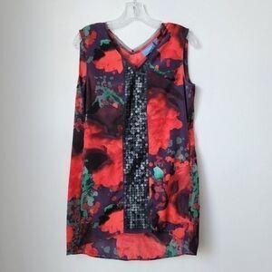 Simply Vera Vera Wang Women Red Casual Dress Size XS